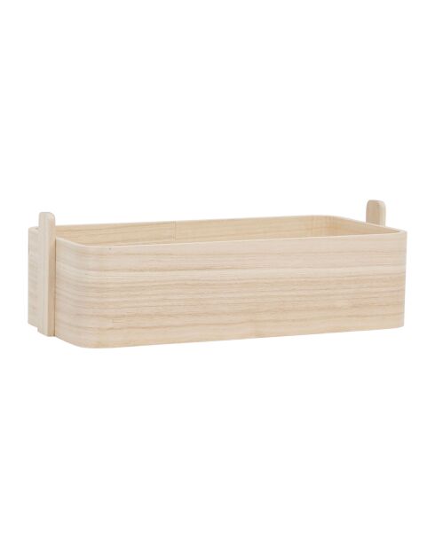 Boîte paulownia Anordi naturelle - 31x15xH10 cm