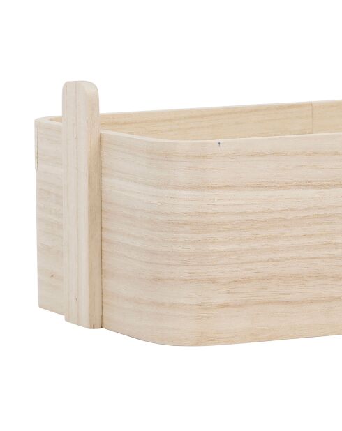 Boîte paulownia Anordi naturelle - 31x15xH10 cm