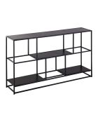 Console en acier Felia noire - 140x30xH84 cm