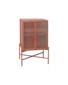 Cabinet 2 niveaux trempé Lery terracotta - 50x32xH90 cm
