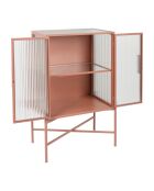 Cabinet 2 niveaux trempé Lery terracotta - 50x32xH90 cm
