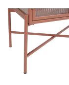 Cabinet 2 niveaux trempé Lery terracotta - 50x32xH90 cm