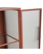Cabinet 2 niveaux trempé Lery terracotta - 50x32xH90 cm