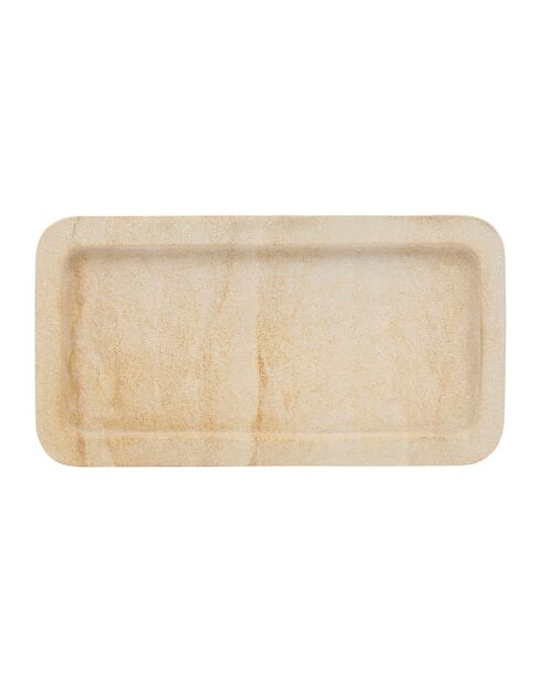 Beiges Tablett Eskela - 28x15 cm