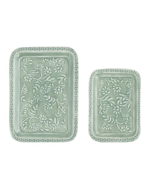 2 barocke Salbeischalen - 34x24/26x17 cm