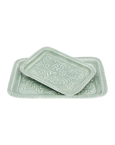 2 barocke Salbeischalen - 34x24/26x17 cm
