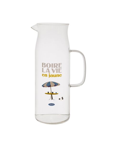 Pichet Pastis bleu/jaune - 1 L