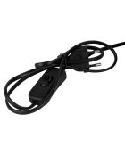 Funky E27-Lampe 60 W Kabel 1,50 m schwarz - D24,5xh33 cm