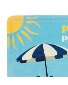 Plateau Pastis bleu ciel/jaune - 40x30 cm