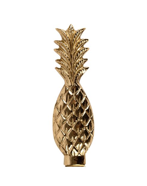 BTE Sunny Ananas-Flaschenöffner aus goldfarbenem Aluminium - 4x15 cm