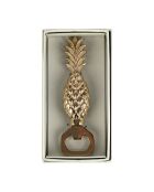 BTE Sunny Ananas-Flaschenöffner aus goldfarbenem Aluminium - 4x15 cm