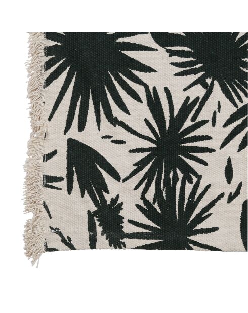 Palmea katoenen vloerkleed ecru/zwart - 200x140 cm