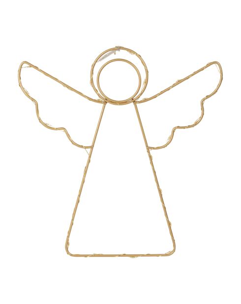 Decorazione da appendere 25 LED Angel 3xAA oro - 25x26 cm