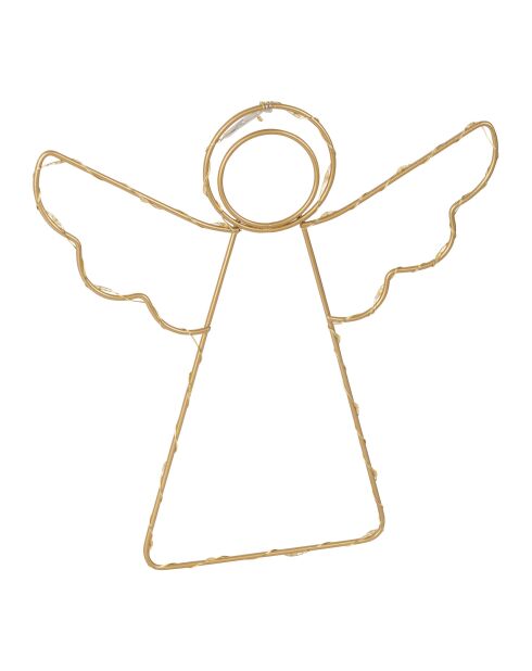 Decorazione da appendere 25 LED Angel 3xAA oro - 25x26 cm