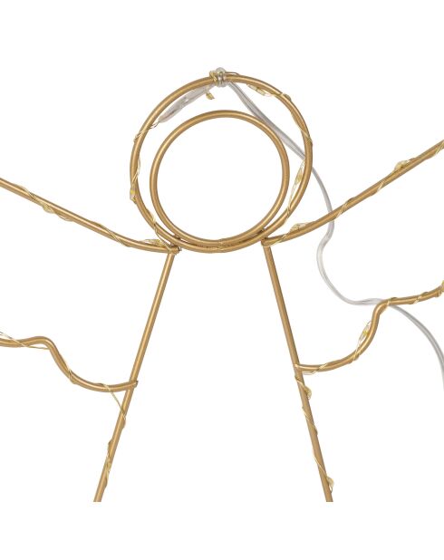 Decorazione da appendere 25 LED Angel 3xAA oro - 25x26 cm