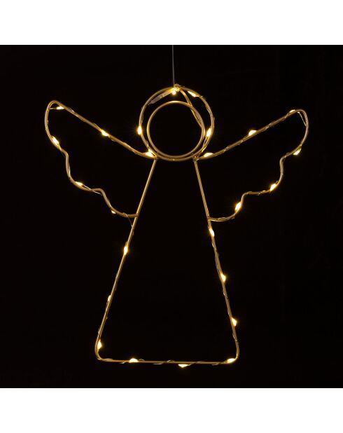 Decorazione da appendere 25 LED Angel 3xAA oro - 25x26 cm