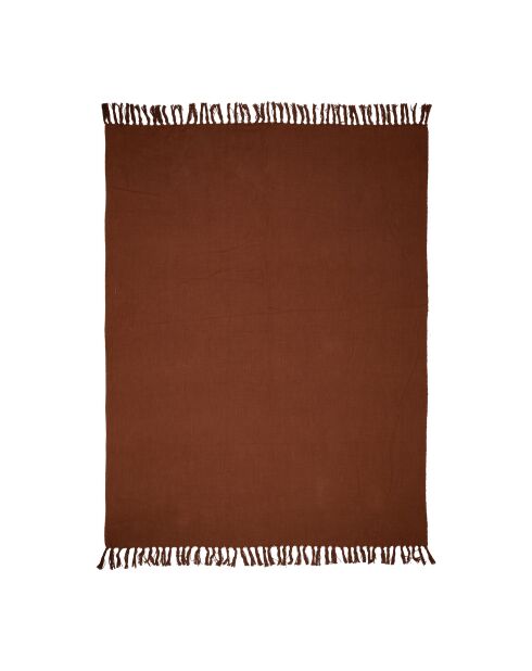 Tela escocesa de algodón terracota Allegra - 170x130 cm