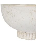 Bol côtelé Organic blanc moucheté - 60 cl
