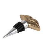 Bouchon de bouteille en aluminium BTE Sunny doré - 6x10 cm