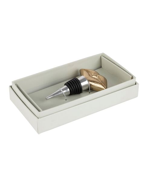 Bouchon de bouteille en aluminium BTE Sunny doré - 6x10 cm