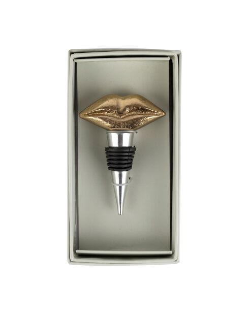 Bouchon de bouteille en aluminium BTE Sunny doré - 6x10 cm