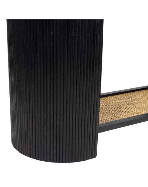 Console Saori noire/naturelle - 94x35xH75 cm