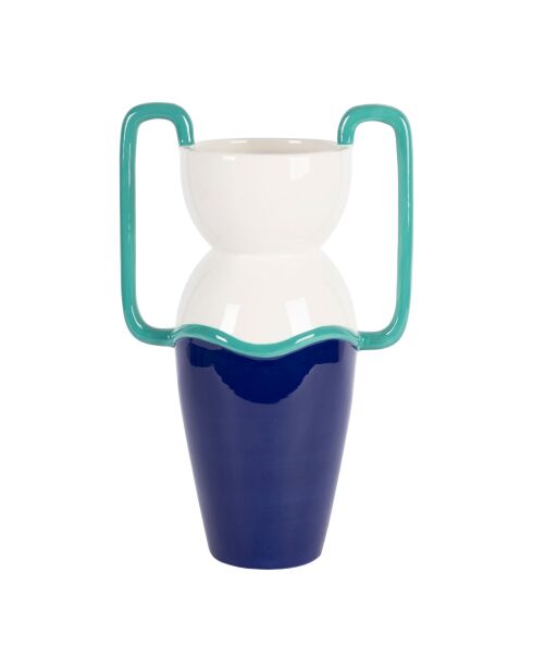 Greeka Indigo-/Smaragdvase, 20,5 x 13,5 x H33 cm