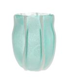 Photophore Amarres turquoise - D8,5xH11 cm