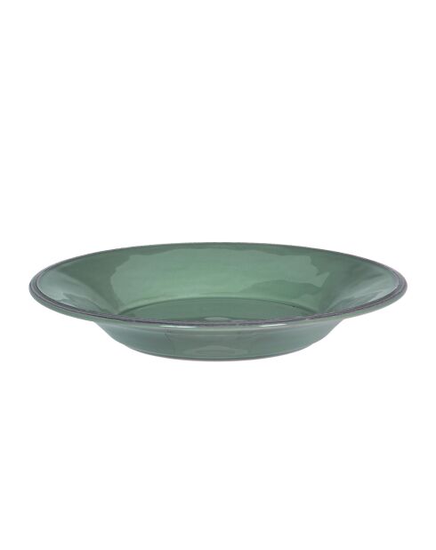 6 pastaborden van Constance sage aardewerk - D26,5 cm