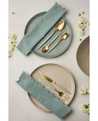 2 serviettes en coton 175 g/m² Nalia vert d'eau - 35x35 cm
