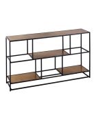 Console en acier Felia dorée/noire - 140x30xH84 cm