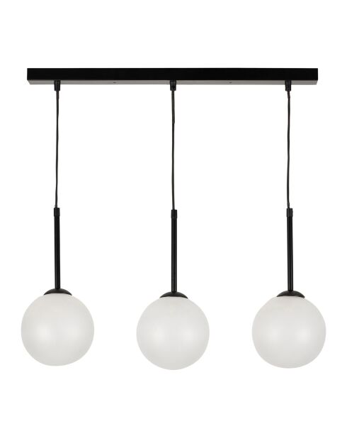 Sospensione a 3 lampade Ardecor G9 globo nero opaco - 60x15xH60 cm