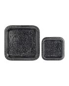 2 vierkante antracietkleurige schalen van Arabise - 41x41/27,5x27,5 cm