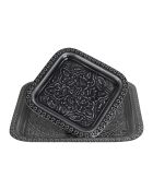2 vierkante antracietkleurige schalen van Arabise - 41x41/27,5x27,5 cm