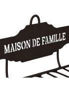Porte-verres mural Maison De Famil brun - 48x17x14,5 cm