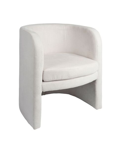Fauteuil club Tessia écru - 62x58xH70 cm