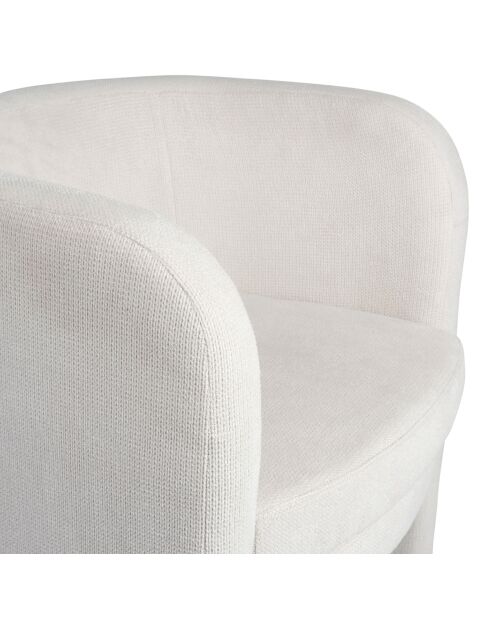 Fauteuil club Tessia écru - 62x58xH70 cm