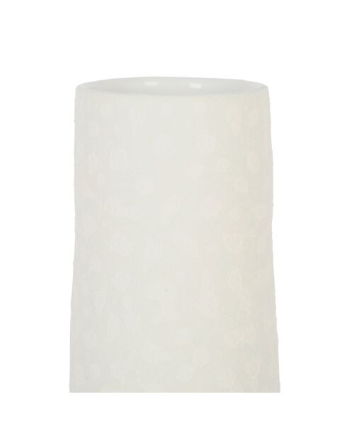 Vase Bamae blanc granité - D8,5xH43 cm