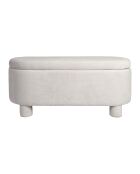 Banc coffre Tessia écru - 105x42xH45 cm