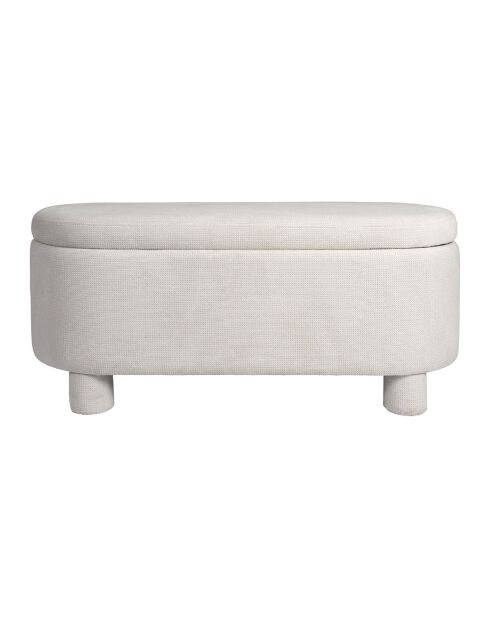 Banc coffre Tessia écru - 105x42xH45 cm