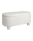 Banc coffre Tessia écru - 105x42xH45 cm