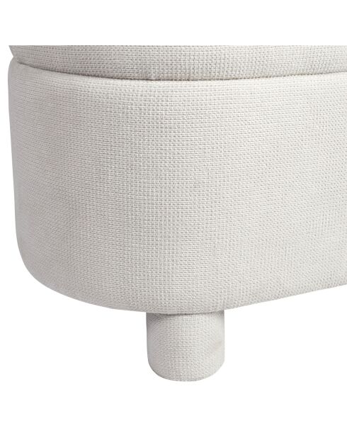 Banc coffre Tessia écru - 105x42xH45 cm