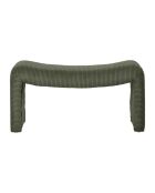 Banc en velours côtelé Minimal densité mousse 25 kg/m³ vert - 97,5x41xH50 cm