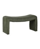 Banc en velours côtelé Minimal densité mousse 25 kg/m³ vert - 97,5x41xH50 cm