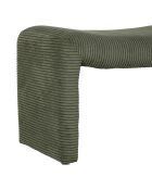Banc en velours côtelé Minimal densité mousse 25 kg/m³ vert - 97,5x41xH50 cm