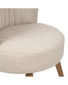 Houten fauteuil Residence sitting H40 cm grijs - 58x57xH65 cm