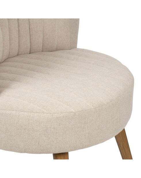 Houten fauteuil Residence sitting H40 cm grijs - 58x57xH65 cm
