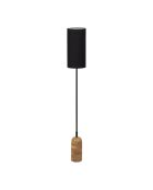 Cable orgánico E27 para lámpara de pie, 2,30 m, negro/natural, 13-20 x 156 cm