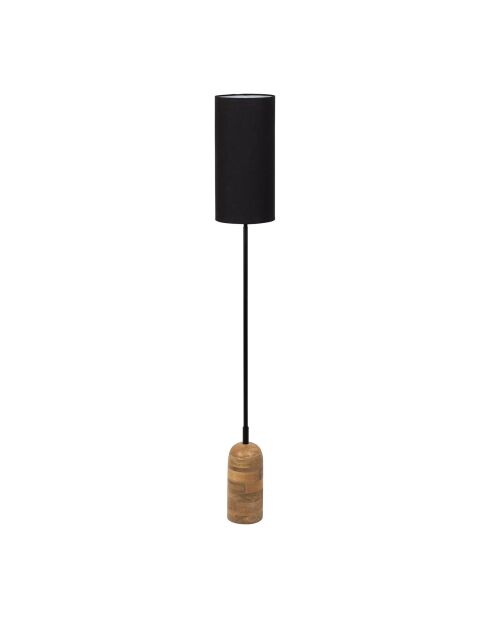 Cable orgánico E27 para lámpara de pie, 2,30 m, negro/natural, 13-20 x 156 cm