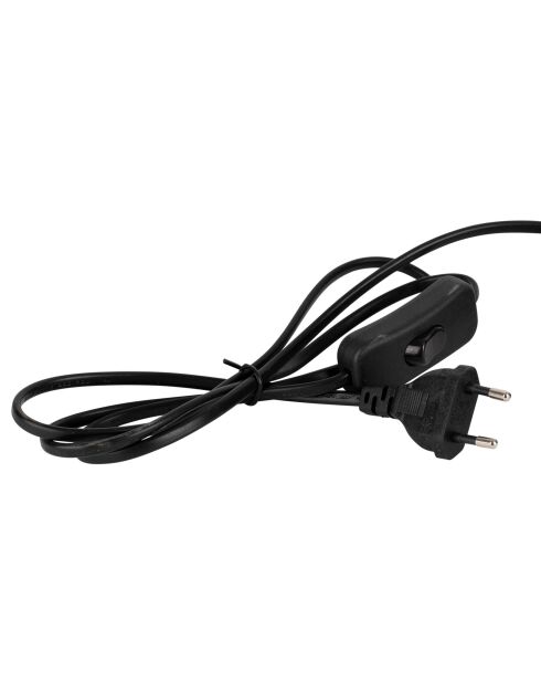 Lampe Funky E27 60 W câble 1,50 m noire/blanche - D30xH50 cm